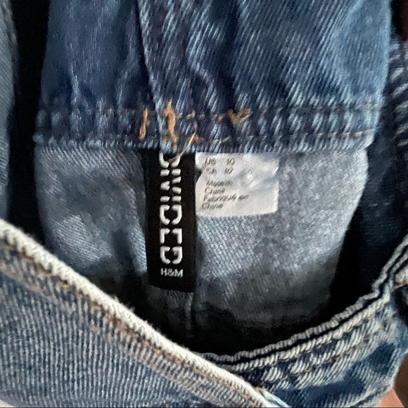H & M Denim Overall Dress Size 10 - Picture 4 of 6